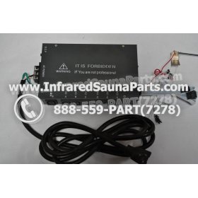 COMPLETE CONTROL POWER BOX 110V / 120V - COMPLETE CONTROL POWER BOX 110V  120V WITH 7 CIRCUIT BOARD PINS  6 FEMALE PLUGS SAUNAGEN INFRARED SAUNA 8
