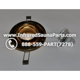 COMPLETE LIGHT ASSEMBLY 220V / 240V - COMPLETE LIGHT ASSEMBLY 1 HOUSING IN GOLD FINISH WITH 1 BULB 220V / 240V 4