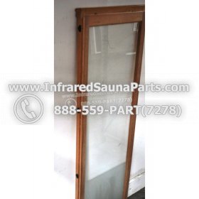 WOOD SAUNA WALLS - HEMLOCK WOOD SAUNA PANEL WITH GLASS ( 24" x 71" ) 5