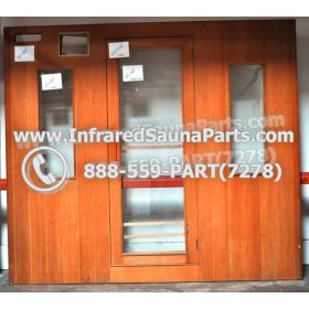 WOOD SAUNA WALLS - HEMLOCK WOOD SAUNA PANEL + DOOR  ( 70" x 78.7" ) 4