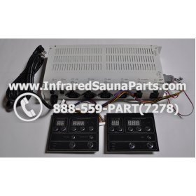 COMPLETE CONTROL POWER BOX WITH CONTROL PANEL - COMPLETE CONTROL POWER BOX IRONMAN INFRARED SAUNA STYLE 4 WITH TWO CONTROL PANELS 2
