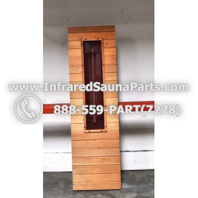 WOOD BENCHS + HEATERS - HEMLOCK WOOD BENCH + HEATER + RED COVER ( 55" x 16.2" ) 1