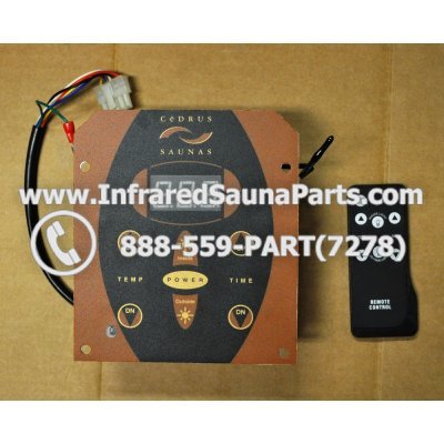 CIRCUIT BOARDS WITH  FACE PLATES - CIRCUIT BOARD WITH FACE PLATE CEDRUS SN 20051124279 AND REMOTE CONTROL 1