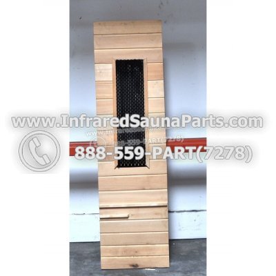 WOOD BENCHS + HEATERS - HEMLOCK WOOD BENCH + HEATHER + BLACK COVER ( 56.2" x 15.5" ) 1