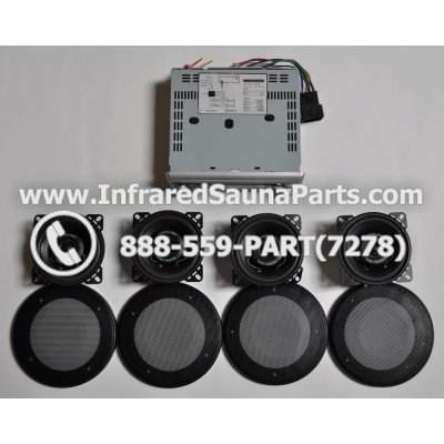 COMPLETE STEREO + SPEAKERS + COVERS - COMPLETE STEREO SYSTEM CD-2000 WITH 4 SPEAKERS 1