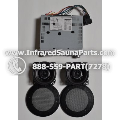 COMPLETE STEREO + SPEAKERS + COVERS - COMPLETE STEREO SYSTEM CD-2000 WITH 2 SPEAKERS 1